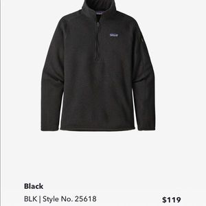 Patagonia Better Sweater 1/4 zip jacket